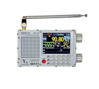 Oiqippnbv DP-666 TEF6686 Radio 5000mAh Haute Sensibilité Full Band FM AM FM Récepteur radio à ondes courtes avec antenne Blanc