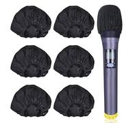Oiqippnbv Lot de 120 housses de microphone jetables non tissées pour microphone - Noir - Facile à installer et à utiliser