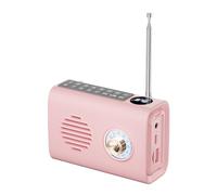Oiqippnbv Mini haut-parleur Bluetooth portable radio FM avec lumière colorée soutien mains appel B