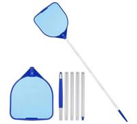 Oiqippnbv Nettoyeur de Piscine, Outil de Nettoyage Portable avec 5 Bielles, Écumeur de Piscine Robuste, Installation Facile