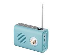 Oiqippnbv Radio FM extérieure solaire Bluetooth haut-parleur avec lumière colorée soutien mains libres appel C