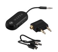 Oiqippnbv Transmetteur récepteur audio Bluetooth 5.4 2 en 1 3,5 mm AUX Jack avion adaptateur sans fil micro pour TV voiture PC casque