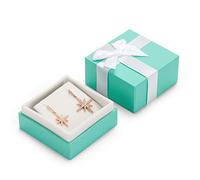Oirlv Avec NœUd Papillon Ecrin Pour Boucles D'oreilles, Earring Box, | Boite Cadeau Boucles D'oreilles,Pour La Saint Valentin Anniversaire,Noël
