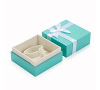 Oirlv Coffret cadeau de bijoux en vert menthe de luxe avec ruban pour bague, boucle d'oreille, collier et bracelet