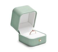Oirlv Matcha Vert PU Cuir Boite Bague Fiancaille,Ecrin Bague, | Ring box pour Mariage Proposition Anniversaire Saint Valentin