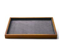 Oirlv Plateau à Bijoux en Bois P048/P049/P050/P051/P052/P053/P054 Plateau Plat Gris.