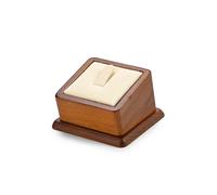 Oirlv Porte-bague en bois massif, support d'affichage de bague carré, présentoir de bijoux, support d'affichage pour boucles d'oreilles et bracelets