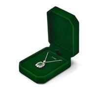 Oirlv Vert Foncé Velours Boîte à Pendentifs, | Écrin Cadeau pour Pendentifs,Boîte De Colliers, Pour La Saint-Valentin & Anniversaires