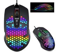 OISE ART STORE Trade Shop - Souris de jeu filaire USB Macro Definition 7 touches programmable lumière RGB Qm1 -