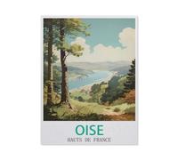 Oise Hauts De France Vintage Travel Poster，Puzzle 1000 Pieces Paper Puzzle Adult Children's Educational Toy Family Decompression Game（38x52CM）-AS15