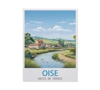 Oise Hauts De France Vintage Travel Posters，Jigsaws Puzzles 1000 Pieces Teens Kids Jigsaw Entertainment Toys Brain Challenge Puzzle（50x70CM）-AR71