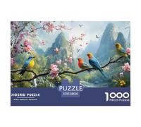Oiseau 1000 Piece Jigsaw Puzzle for Adults Family Challenge Toys Stress Relief Puzzle Exercise The Memory of The Brain for Family Decorations 38x26cm/1000pcs