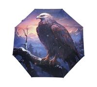 Oiseau Aigles des Neiges Cool Parapluie Pliant Enfant Garçons Filles Automatique Protection UV Parapluies Coupe-Vent pour Voyager