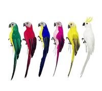 Oiseau artificiel en mousse pour perroquet - 25,4 cm - Pour loisirs créatifs, décoration d'arbre, épaule, pirate - Accessoires de costume de pirate - Plusieurs couleurs