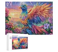 Oiseau Aurora géant sur la forêt de Neige Puzzle 300 Pièces pour Adultes Activité Relaxante Réduction du Stress Cadeau pour Bien-être 300 PCS