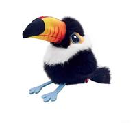 Oiseau Automatique pour Chat Jouet Interactif à Battement d'Ailes Réaliste avec Sons Naturels Mode Veille Intelligent 13x14cm(toucan)