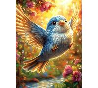 Oiseau aux ailes déployées dans une lueur magique 500 Pieces Casse-tête Débutant En Carton Épais Paysages et science-fiction Facile Apprentissage Loisir Créatif Passe-Temps Cadeau Créatif Événement Fe