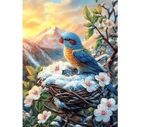 Oiseau avec des poussins dans un nid 1000 Pièces Puzzle Famille En Carton Rigide Sans Déformation Faune sauvage et animaux de compagnie Difficulté Moyenne Activité Familiale Événement Festif Cadeau No