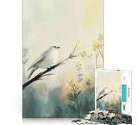 Oiseau Blanc sur Une Branche Peinture numérique Puzzle de 1000 pièces pour Adolescents Activité ludique et stimulante de Haute précision Découpe Pause mentale apaisante (38x52cm)
