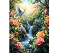 Oiseau Bleu de Cascade Puzzle 300 Pièces pour Adultes Jeu De Famille Educa Qualité Supérieure Vision Artistique Relaxation Cadeau Unique Challenge 300 PCS