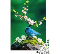 Oiseau Bleu et Fleurs printanières Jigsaw Puzzle Embruns sur la Plage 1000 Pezzi Cartone Di Alta Qualità Da 14 Anni, Educativo Stimolante, Idea Regalo Esclusivo Compleanno 70x50cm/1000pcs