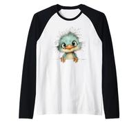 Oiseau Bleu Mignon Qui Regarde Un Adorable Animal Manche Raglan