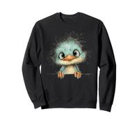 Oiseau Bleu Mignon Qui Regarde Un Adorable Animal Sweatshirt