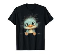 Oiseau Bleu Mignon Qui Regarde Un Adorable Animal T-Shirt