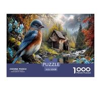 Oiseau Bleu Puzzles 1000 Pièces Cadeau Unique Moulin à Eau d'automne Défi Jouet À De Qualité Supérieure Peinture Art pour Adultes Et Enfants À Partir De 14 Ans 52x38cm/1000pcs