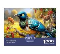 Oiseau bleuPuzzle 1000 Pièces Educa Jouet en Bois Cadeau Unique Décoration Intérieure Prairie d' Automne Jeu Éducatif Challenge Toy pour Adultes Et Enfants À Partir De 12 Ans 70x50cm/1000pcs