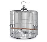 Oiseau Cagesolid Ronde Cages d'oiseau en Fer forgé Cage d'oiseau Grand Cage d'oiseau en Acier Inoxydable porteurs d'oiseaux Portables Simples for Oiseaux for extérieur (32 cm / 12,5 Pouces)