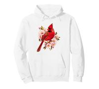 Oiseau Cardinal Rouge Fleur Rose Nature Sweat à Capuche