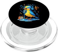 Oiseau Chanteur avec Casque et Micro - Design Musical coloré PopSockets PopGrip pour MagSafe