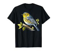 Oiseau Chanteur Jaune et Noir perché sur Une Branche T-Shirt