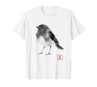 Oiseau Chanteur natif - Peinture à l'encre Japonaise Oiseaux T-Shirt