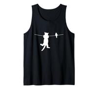 Oiseau Chat sur Fil Pire Ennemis Besties Amis Silhouette Débardeur