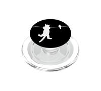 Oiseau Chat sur Fil Pire Ennemis Besties Amis Silhouette PopSockets PopGrip pour MagSafe