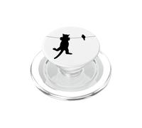 Oiseau Chat sur Fil Pire Ennemis Besties Amis Silhouette PopSockets PopGrip pour MagSafe