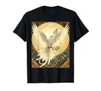 Oiseau Colombe Portant Un Brin d'olives de Noël T-Shirt