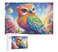 Oiseau coloré avec Ciel étoilé et planètes Puzzle 1000 Pièces pour Adultes Activité Puzzle Défi Logique Cadeau pour Amateurs De Puzzles 1000 PCS