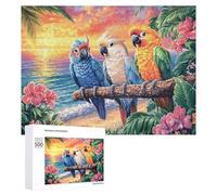 Oiseau coloré avec des Papillons et des Fleurs Puzzle 500 Pièces pour Adultes Moment Calme Entraînement Mental Cadeau pour Quotidien 500 PCS