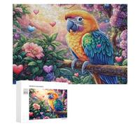 Oiseau coloré géant par Village avec Feux d'artifice Puzzle 300 Pièces pour Famille Activité Intérieure Coopération Et Défi Cadeau pour Vacances 300 PCS