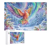 Oiseau coloré sur la Branche dans la Nuit étoilée Puzzle 1000 Pièces pour Couples Loisirs À La Maison Résolution Commune Cadeau pour Mariage 1000 PCS