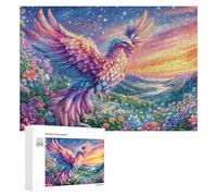 Oiseau coloré sur Rocher avec Cascade Puzzle 300 Pièces pour Couples Loisirs À La Maison Résolution Commune Cadeau pour Mariage 300 PCS