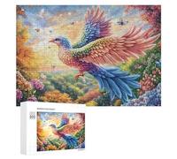 Oiseau coloré Volant dans la Nuit étoilée Puzzle 300 Pièces pour Couples Soirée Jeu Interaction Cognitive Cadeau pour Moments Partagés 300 PCS