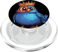 Oiseau Coquin avec Couronne pour Un Look risible PopSockets PopGrip pour MagSafe