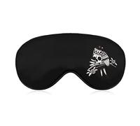 Oiseau crâne fleur sommeil masque pour les yeux doux couvre les yeux bloquant les lumières bandeau avec sangle réglable pour la sieste de voyage