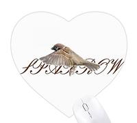 Oiseau d 'Orient Jeux de tapis de souris en forme de coeur