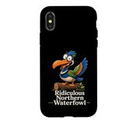 Oiseau de Dessin animé Amusant Ridicule Northern Waterfowl Coque pour iPhone X/XS