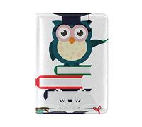 Oiseau De Hibou De Docteur Détenteur d'un Passeport Titulaire Etui en Cuir Véritable Couverture de Passeport pour Voyage Hommes Femmes
